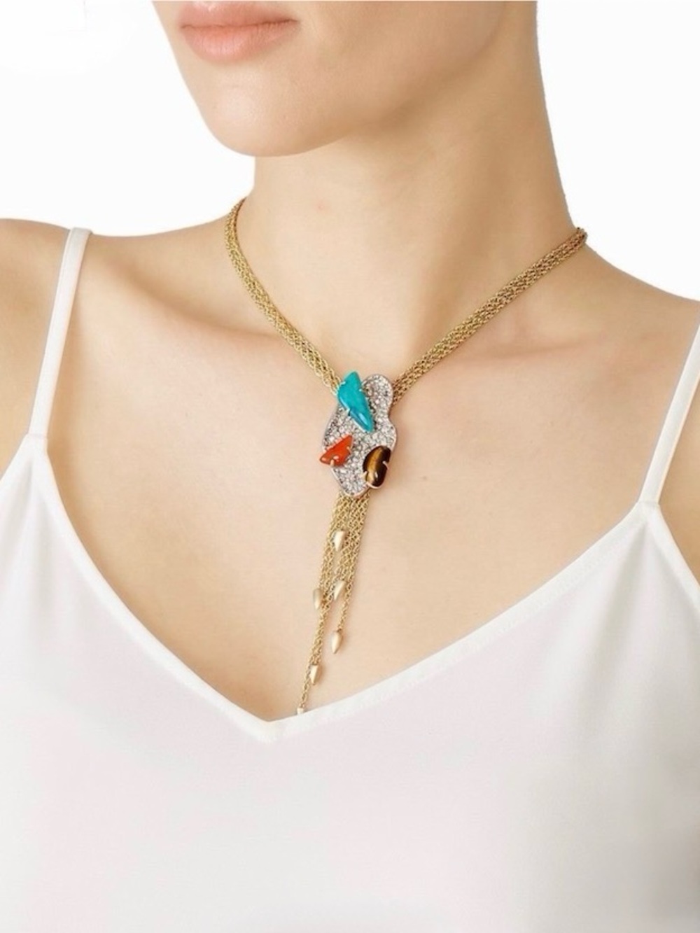 NEW Alexis Bittar Roxbury Cluster Necklace Lariat Bolo SB01 - Picture 8 of 10